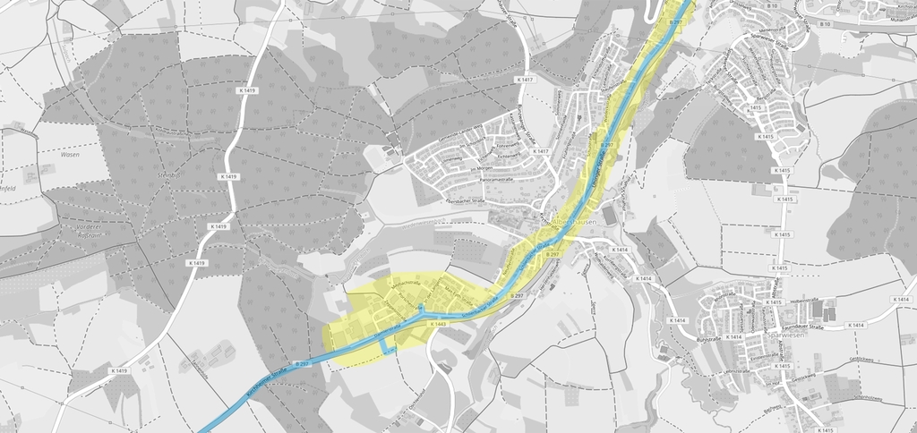 Trassenplan Albershausen